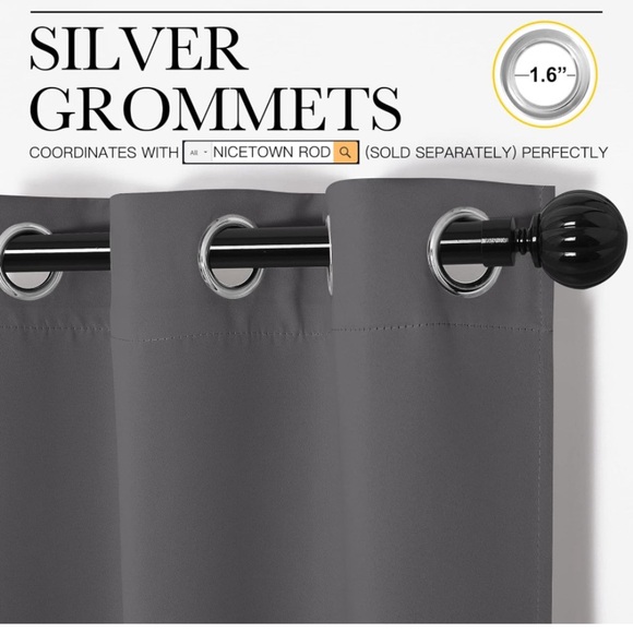 NWOT Set Of Blackout Curtains🩶 - Picture 4 of 7